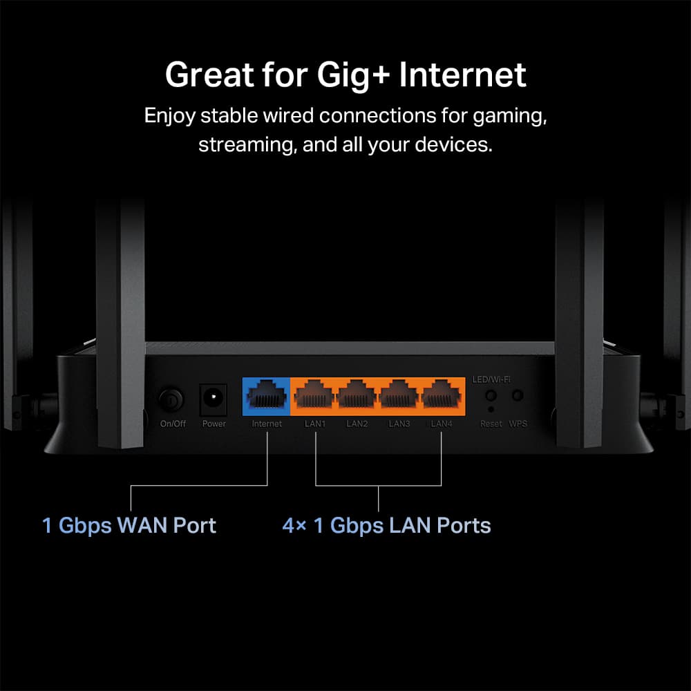 TP-Link - Archer BE3500 Dual-Band Wi-Fi 7 Router - Black