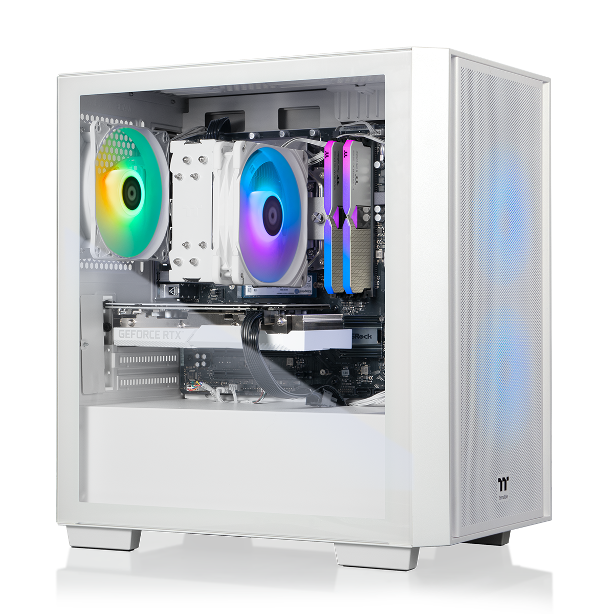 Thermaltake - LCGS Versa i1460S Gaming Desktop Intel Core i5-14400F 2025, 32GB Memory, NVIDIA GeForce RTX 5060, 1TB SSD NVMe M.2 - White