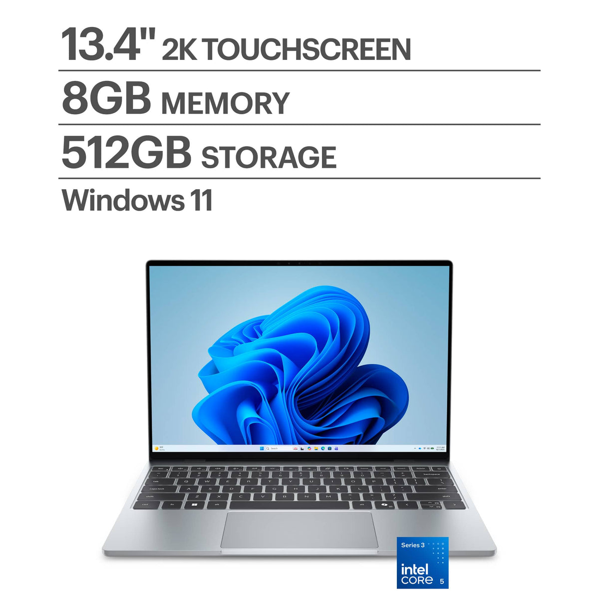 Dell - XPS 13.4" 3K Touchscreen Laptop - Intel Core 5 Series 3 320 2026 - 16GB Memory - 512GB Storage - Sky