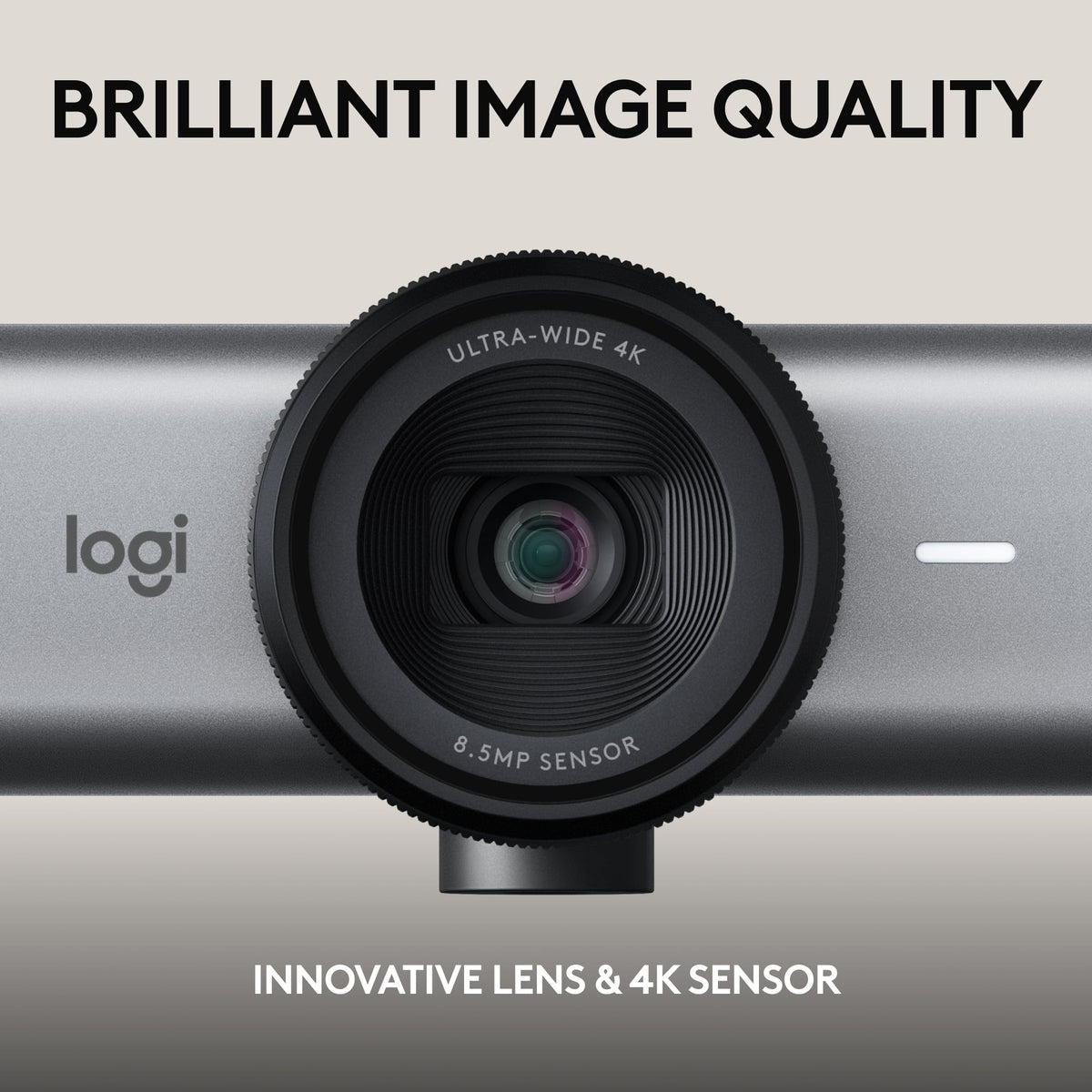 Logitech - MX Brio 705 4K Webcam with AI-powered Image Enhancement - Graphite