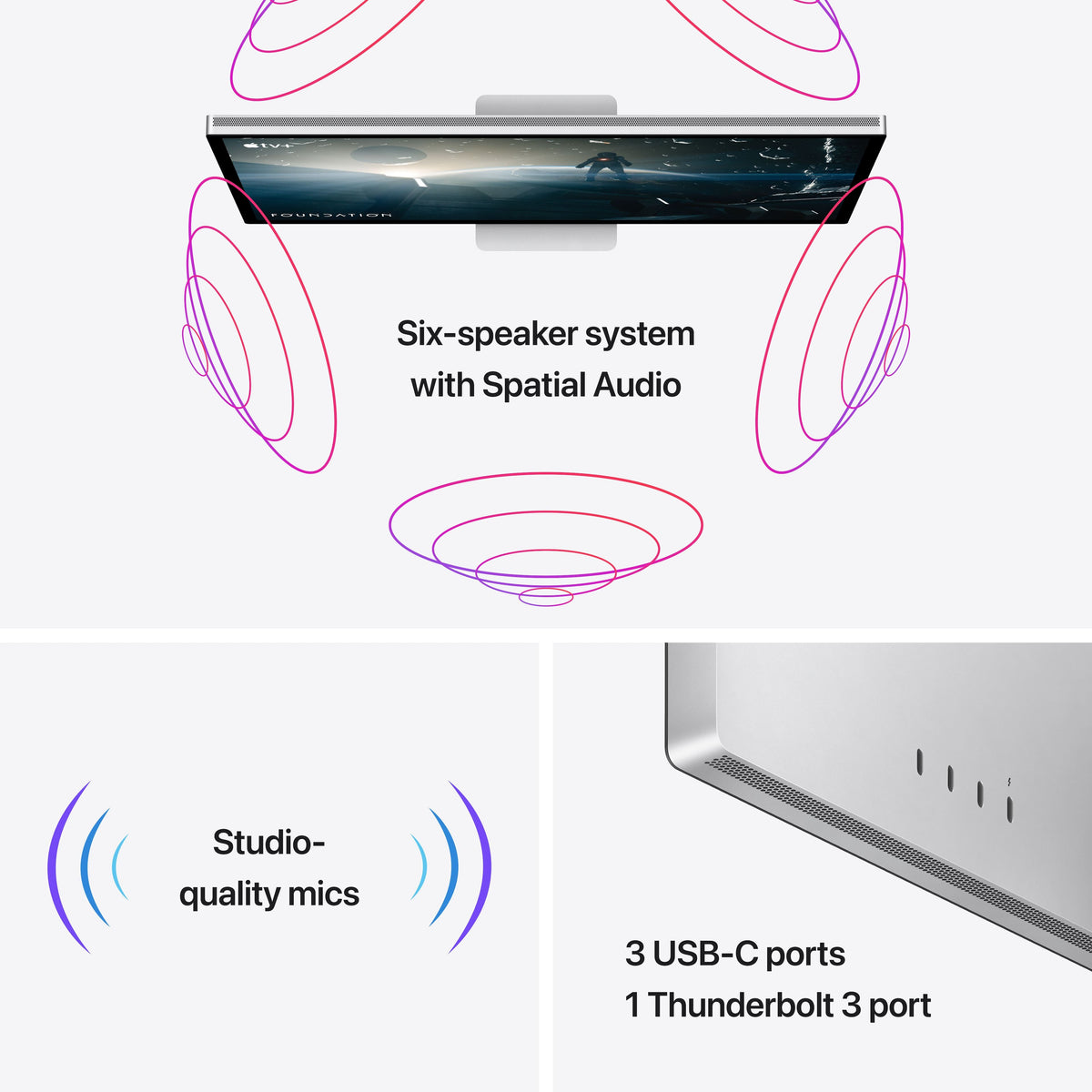 Apple - Studio Display - Nano-texture glass - VESA mount adapter - Silver
