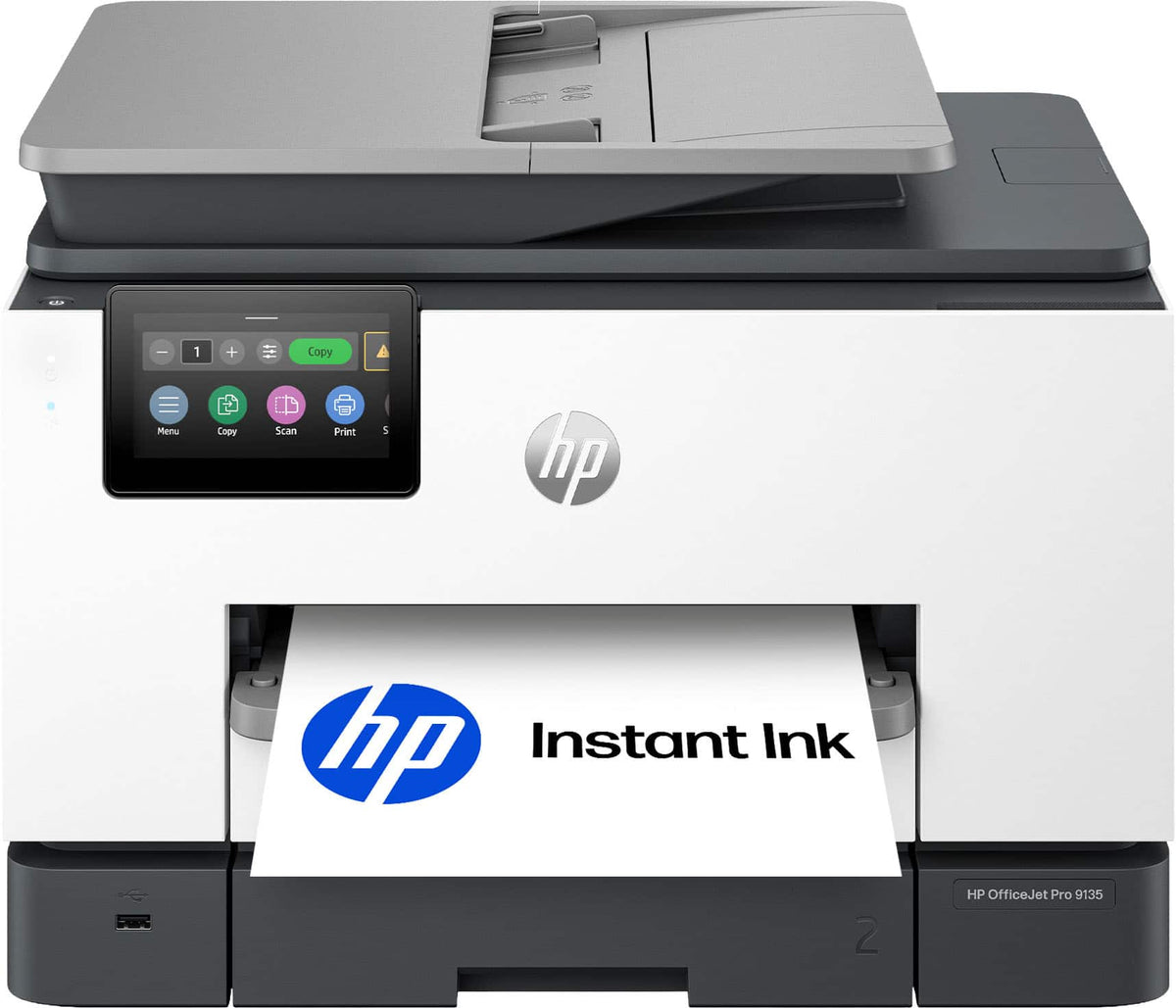 HP - OfficeJet Pro 9135 Wireless AI-Enabled All-in-One Inkjet Printer with 3 Months of Instant Ink - White