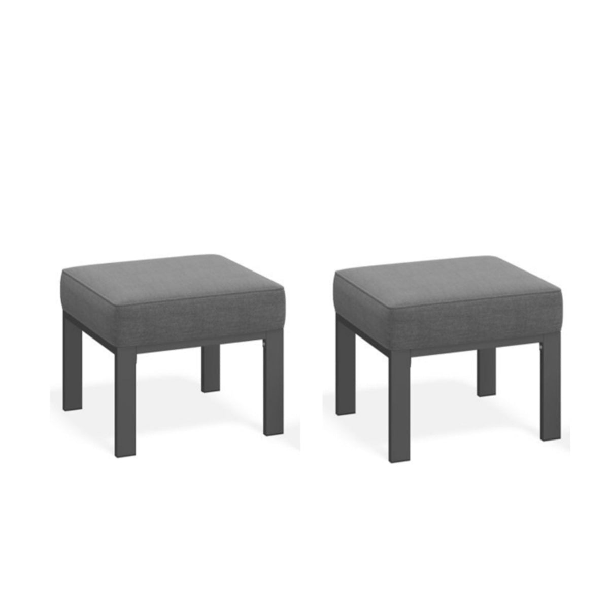 Pufs/Otomanas Para Patio Resistentes a la Intemperie Con Cojines Gruesos (Set de 2)