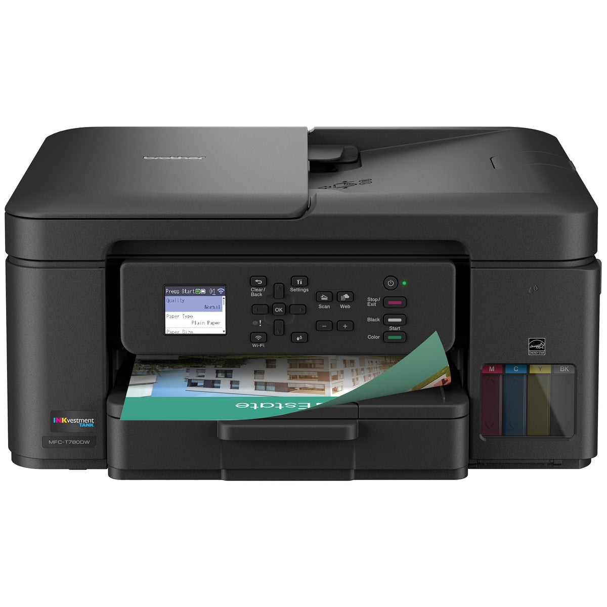 Brother - INKvestment Tank 780 Wireless All-in-One SuperTank Inkjet Printer, up to 3 Years of Ink + 3 Year Warranty (MFCT780DW) - Black