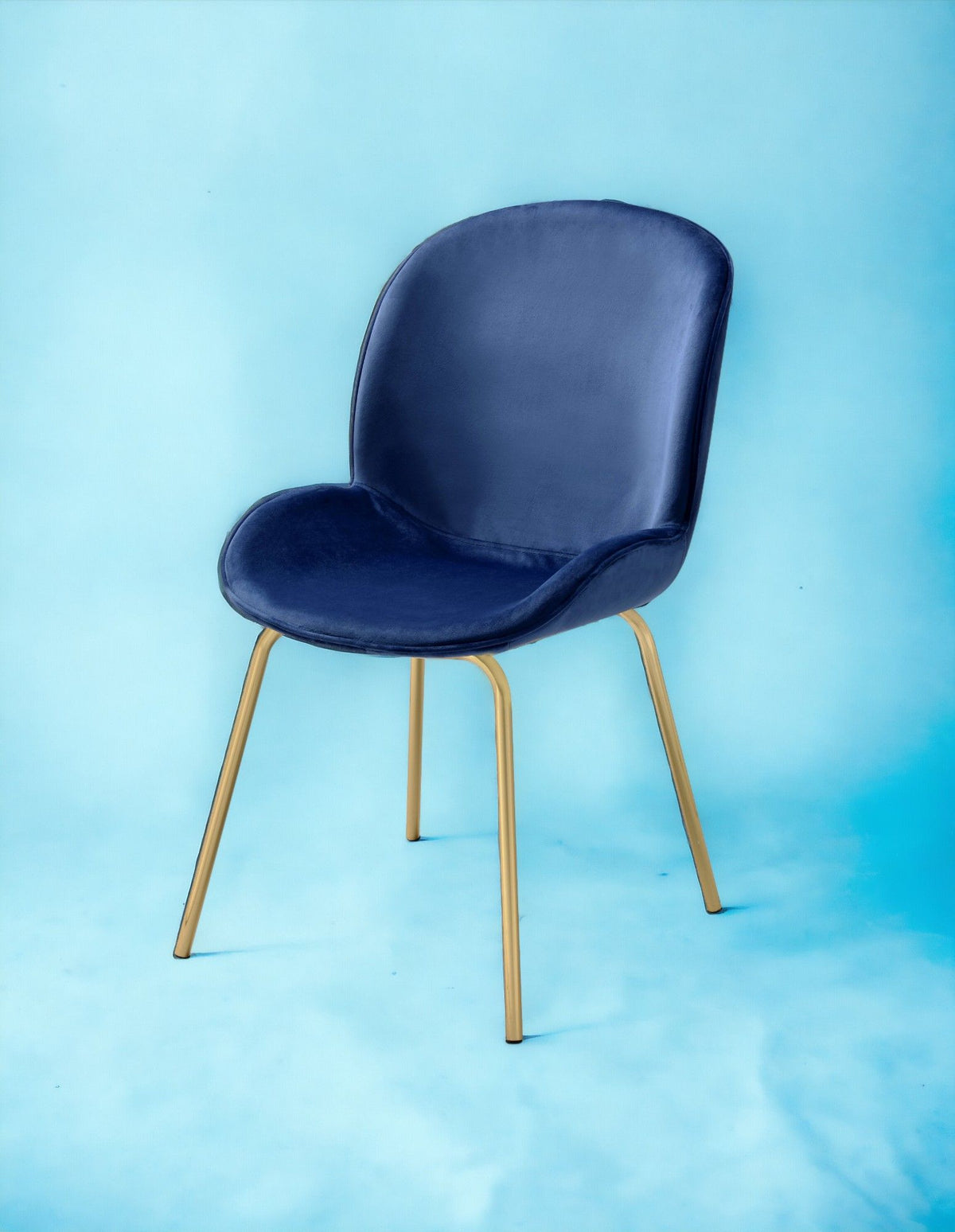Chuchip - Silla lateral (Juego de 2) - Azul / Dorado