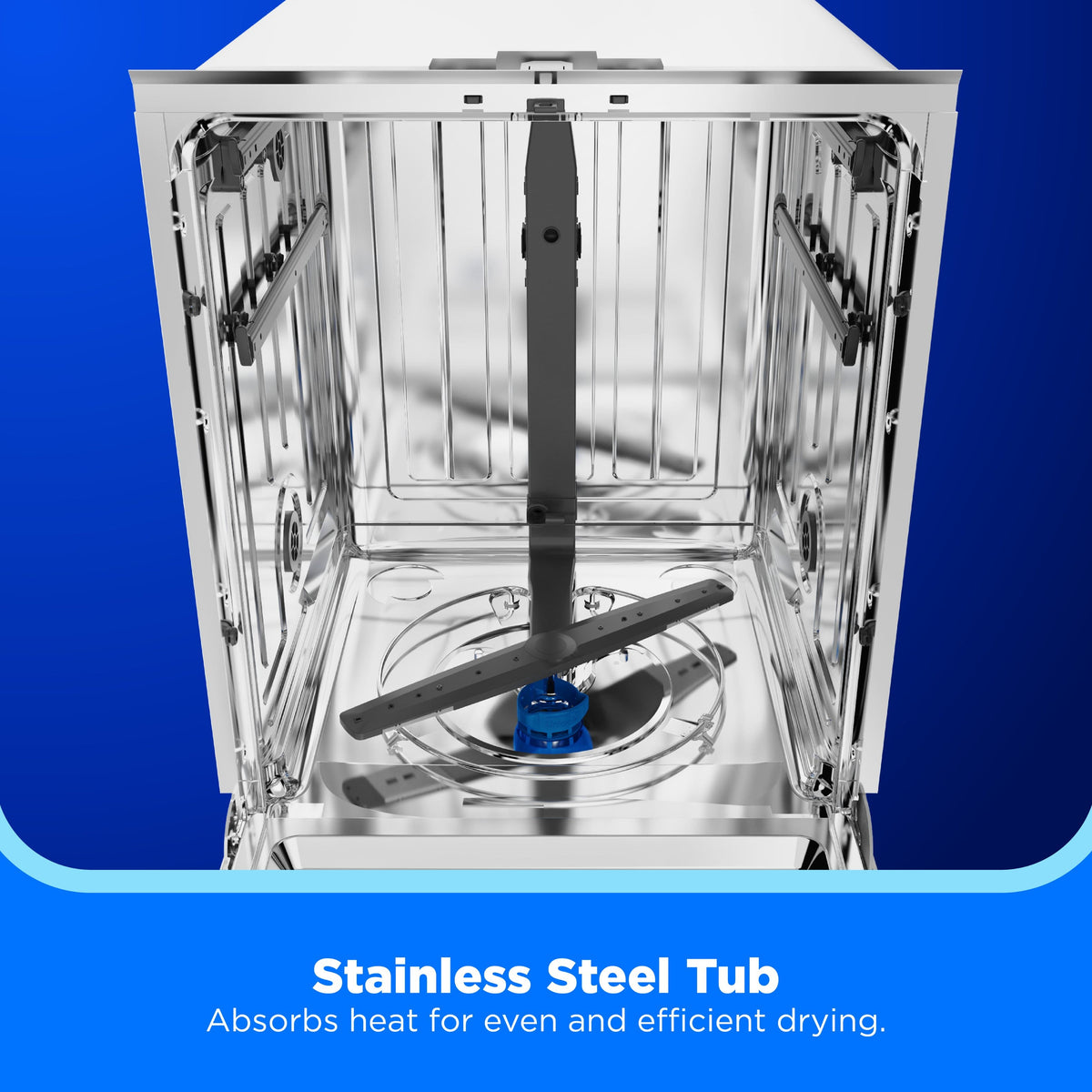 Midea - STRAWash 24" Top Control Built-In Dishwasher with Total Tumbler Clean, SENSOR TruDry, 44 dB - Stainless Steel