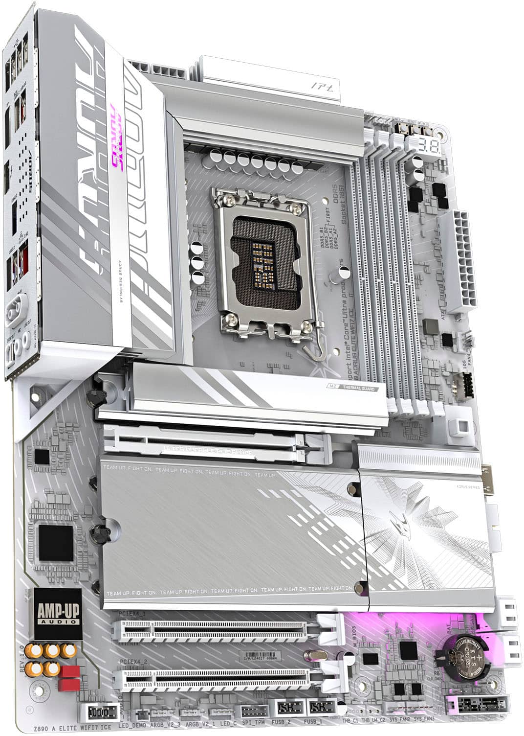 GIGABYTE - Z890 AORUS ELITE WIFI7 ICE (Socket LGA 1851) Intel Z890 ATX DDR5 Wi-Fi 7 Motherboard - White
