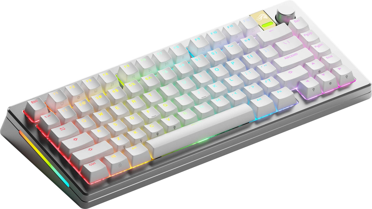 Glorious - GMMK 3 PRO HE 75% Wireless Hall-Effect Linear Switch Gaming Keyboard with Rapid Trigger and Adjustable Actuation - Silver