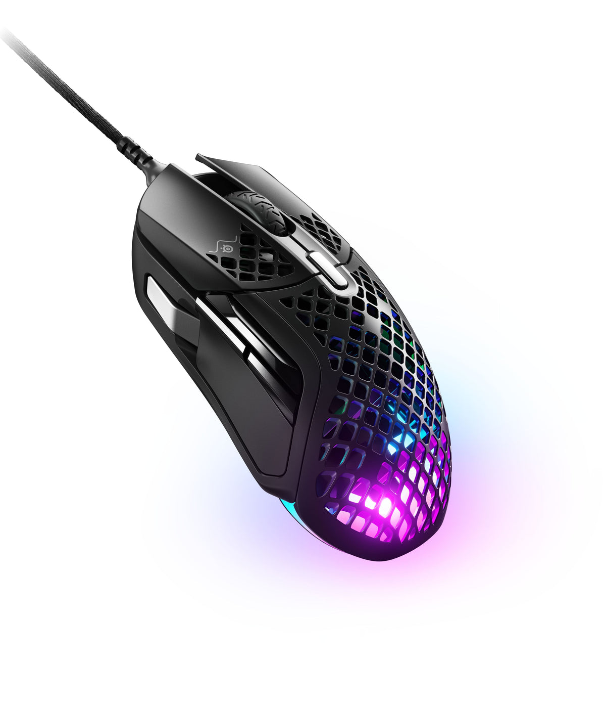 SteelSeries - Aerox 5 Ultra Lightweight Honeycomb Water Resistant Wired RGB Optical Gaming Mouse With 9 Programmable Buttons - Wired - Black