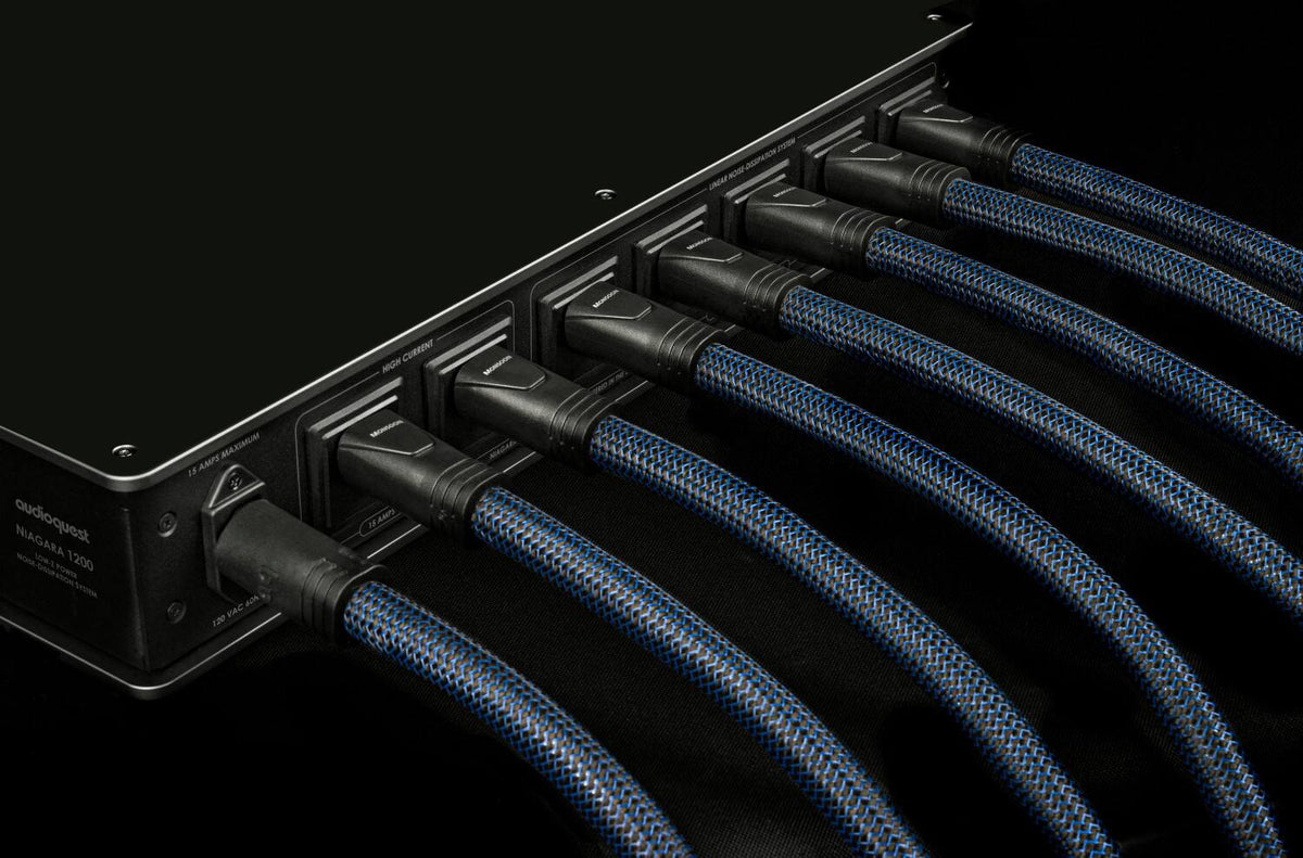 AudioQuest - Monsoon 3.3' Power Cable with C19 to 3-Prong Wall Plug Connectors - Black