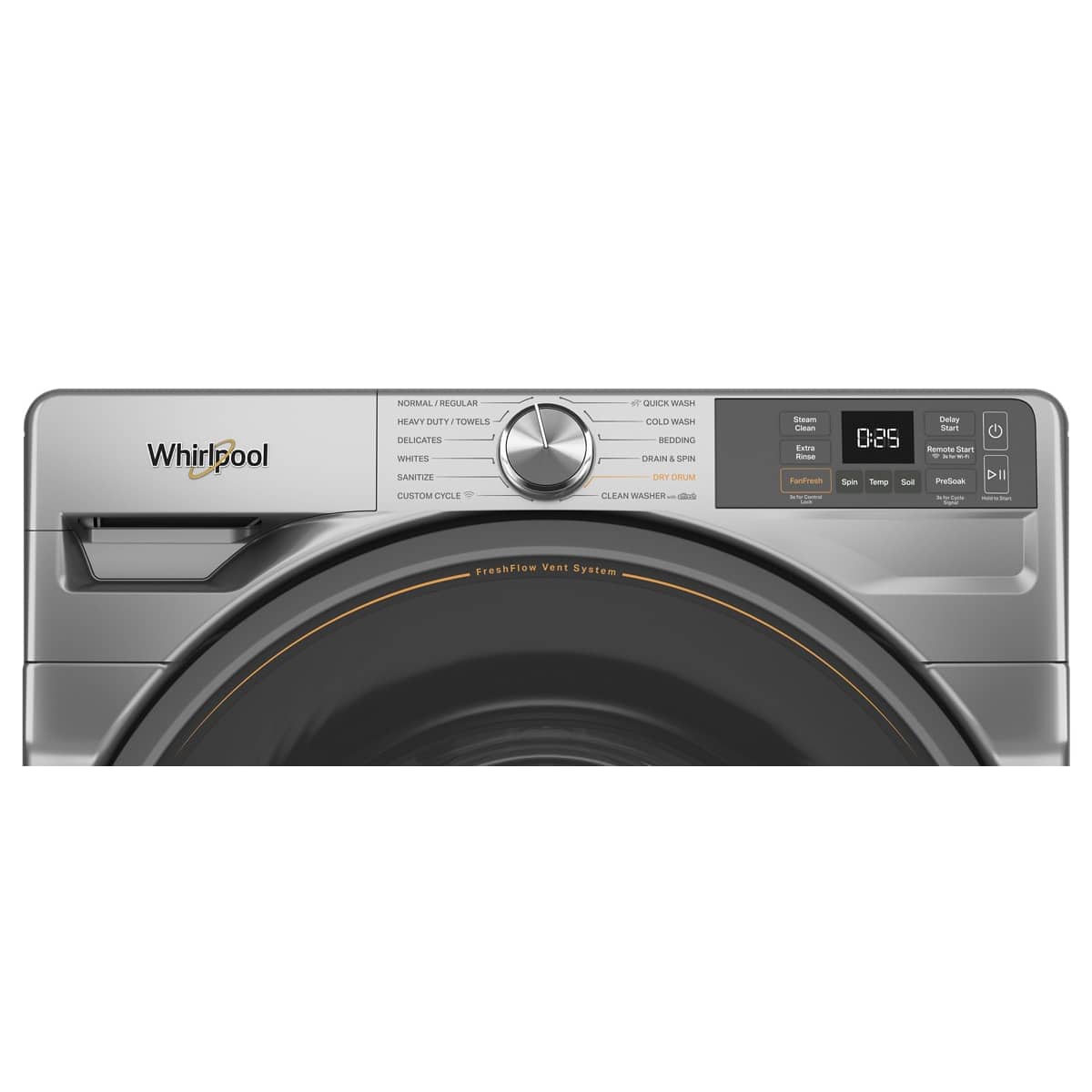 Whirlpool - 4.5 Cu. Ft. Smart Front Load ENERGY STAR® Washer with FreshFlow™ Vent System - Radiant Silver