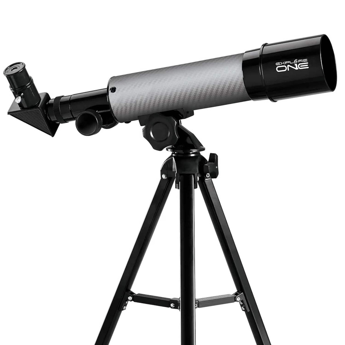 Explore One - ExploreOne CF350 Carbon Fiber Wrap 50mm AZ Mount Telescope - Silver