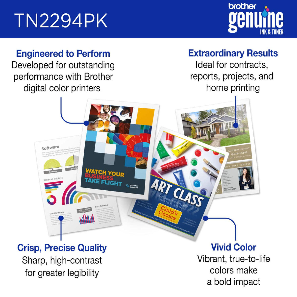 Brother - TN229 4-Pack Standard-Yield Toner Cartridges - Black/Cyan/Magenta/Yellow