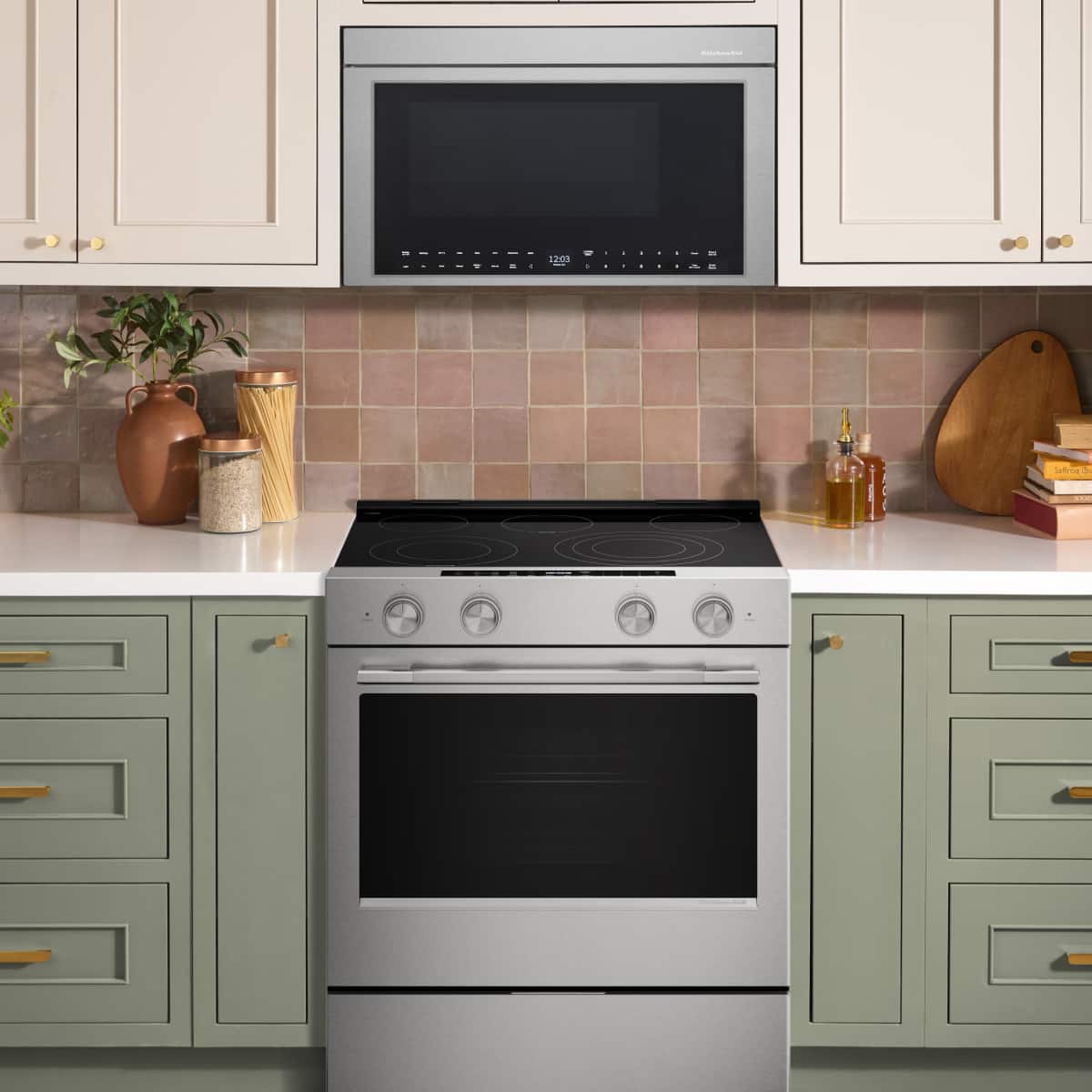 KitchenAid - 30 in. Wide 5 elements 5.3 cu. ft. Smart Slide-In Electric Range with Two Even-Heat Hyper Elements - Stainless Steel