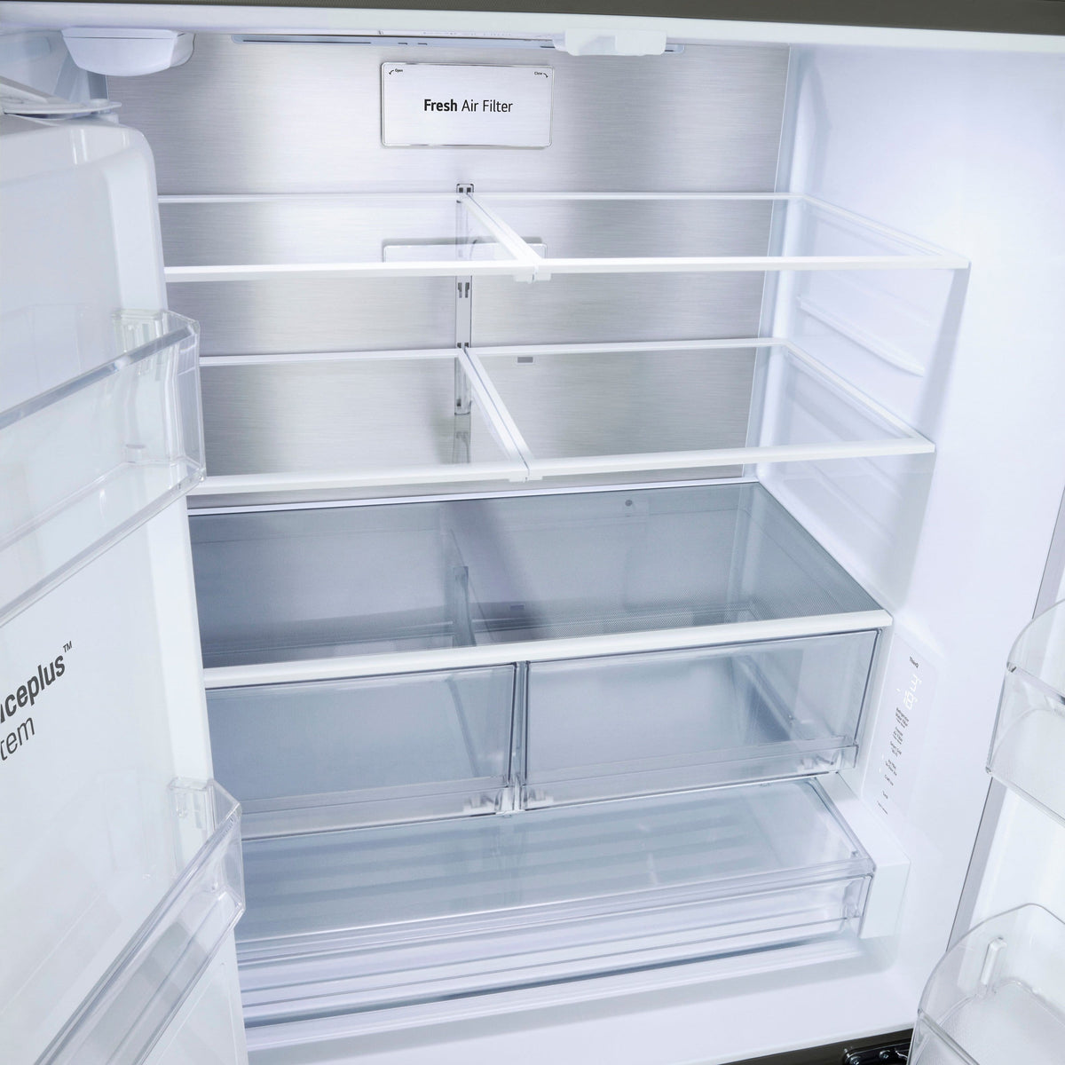 LG - 36-in Counter-Depth MAX 23.7 Cu. Ft. French Door Smart Refrigerator with Zero Clearance - Stainless Steel