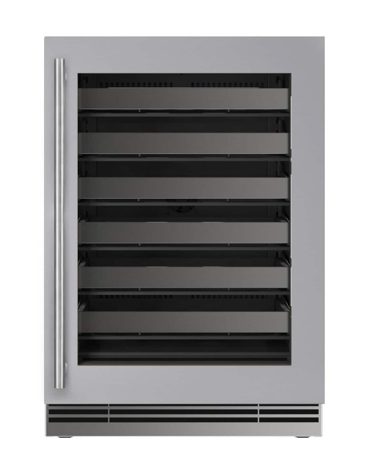 U-Line - 24"W. 4.9 Cu.Ft. Built-In Wine Refrigerator- Frame w. Glass - Stainless Steel