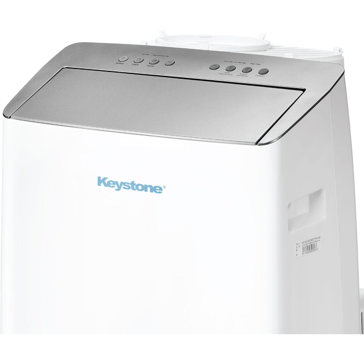 Keystone - 14,000 BTU ASHRAE/12,000 BTU DOE Portable Inverter Air Conditioner with Remote Control - White