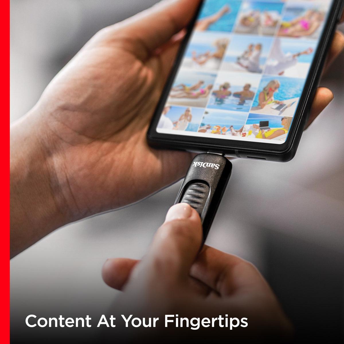 SANDISK - 512GB Ultra Slider USB Type-C Flash Drive - Black