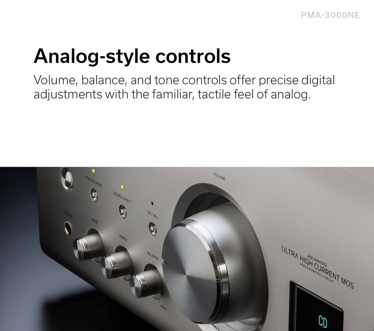 Denon - PMA-3000NE 160W 2.0-Ch. Integrated Amplifier - Black