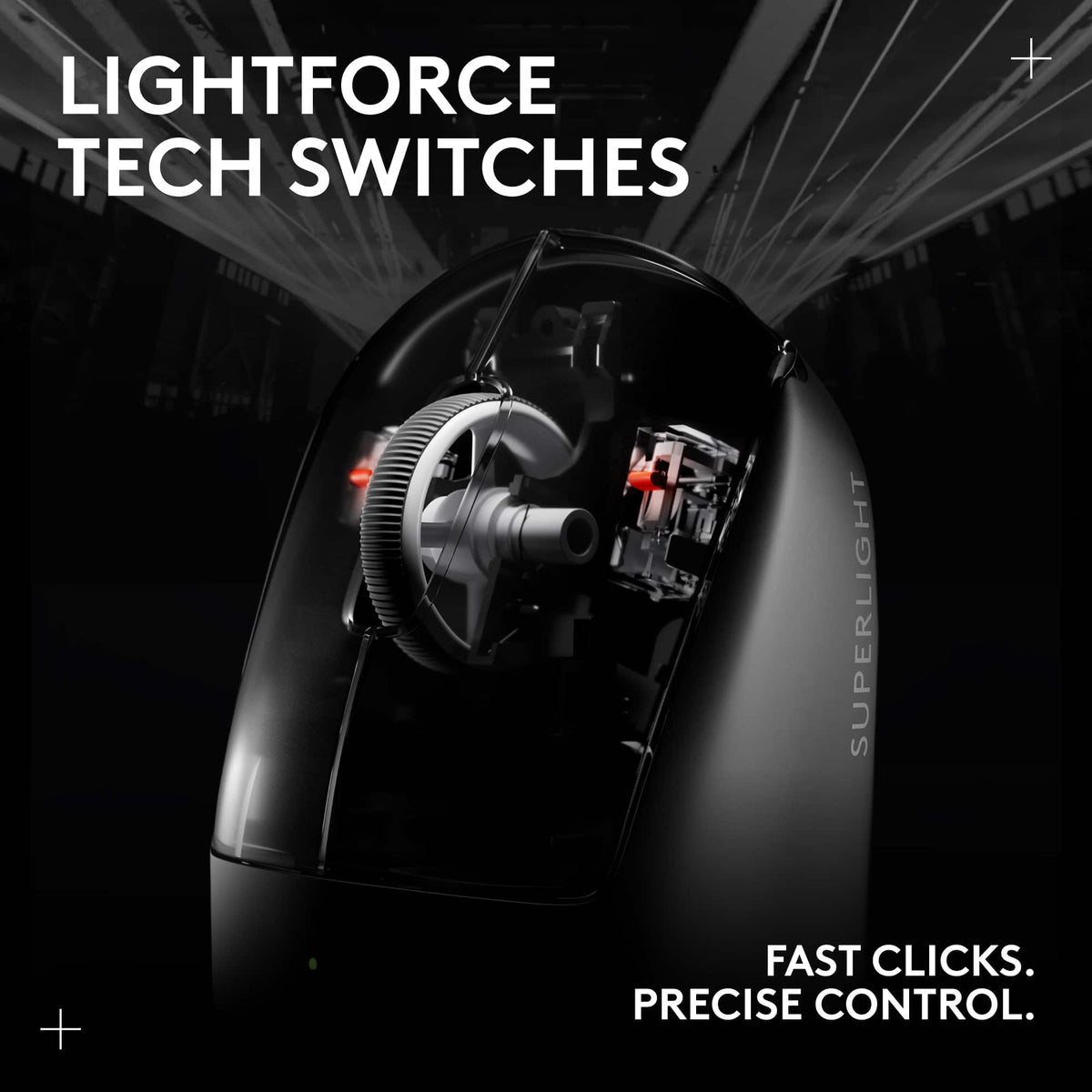 Logitech - G PRO X SUPERLIGHT 2 LIGHTSPEED Lightweight Wireless Optical HERO 2 Sensor 44 000 DPI Gaming Mouse with 8K Polling - Wireless - Black