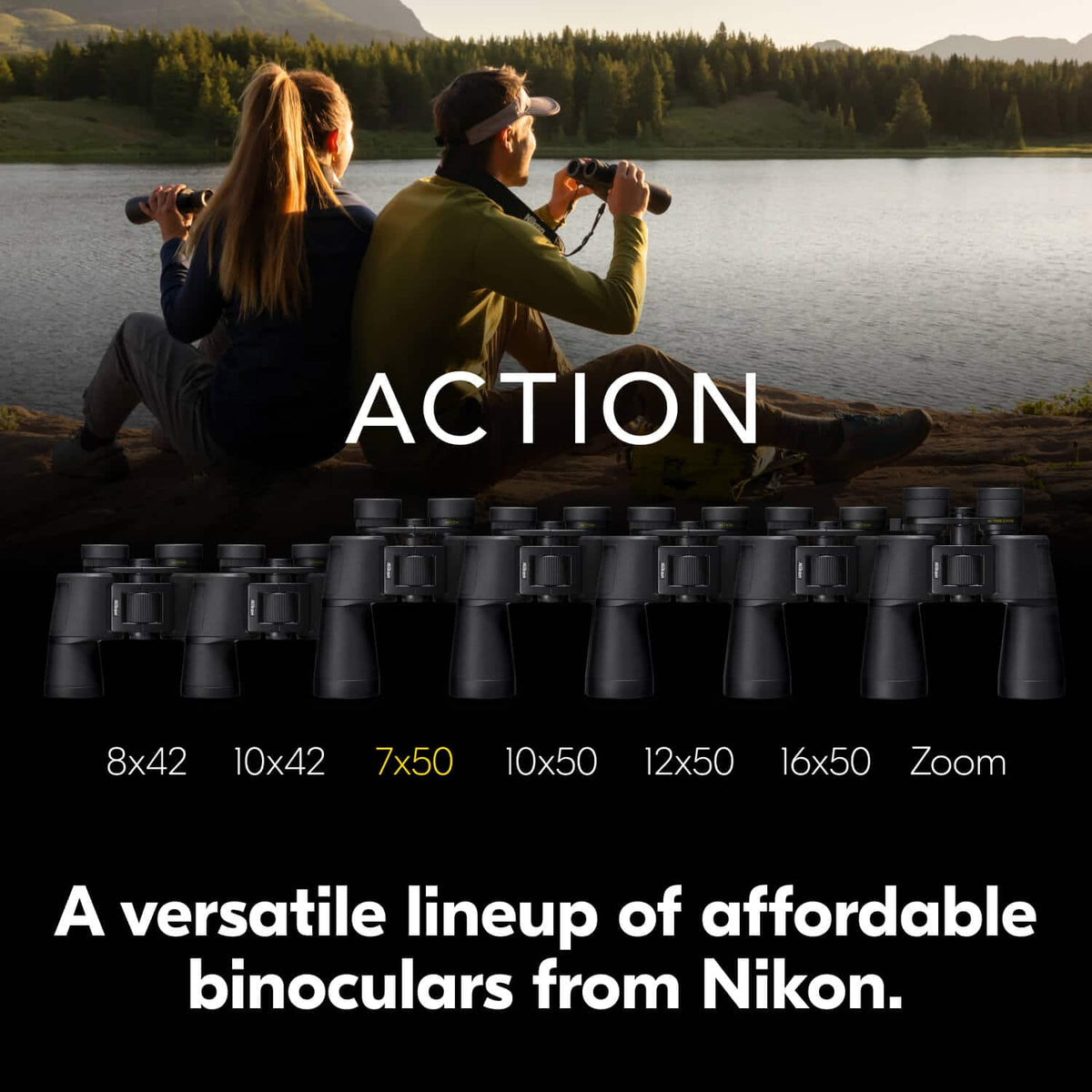 Nikon - ACTION 7x50 Binoculars - Black