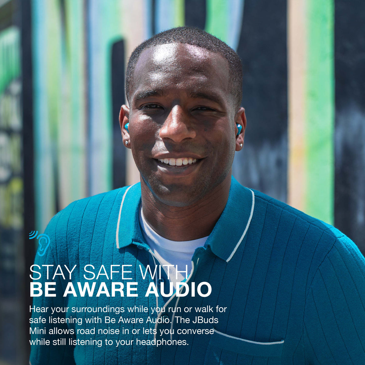 JLab - JBuds Mini True Wireless Earbuds - Aqua