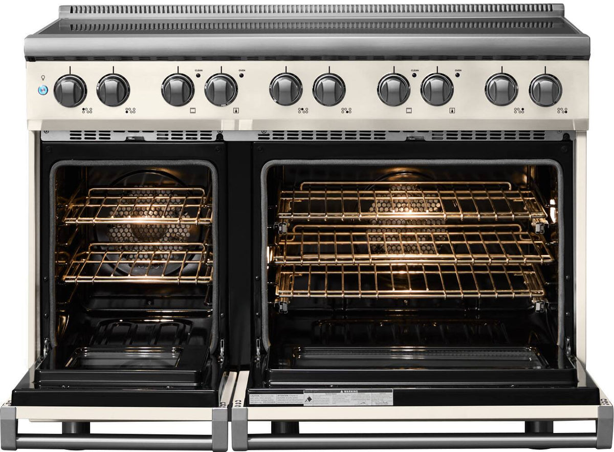 Viking - 48 in. Wide 6 Elements Pro 5 Series 7.3 Cu. Ft. Freestanding 6 Element Induction Convection Range - Pure White