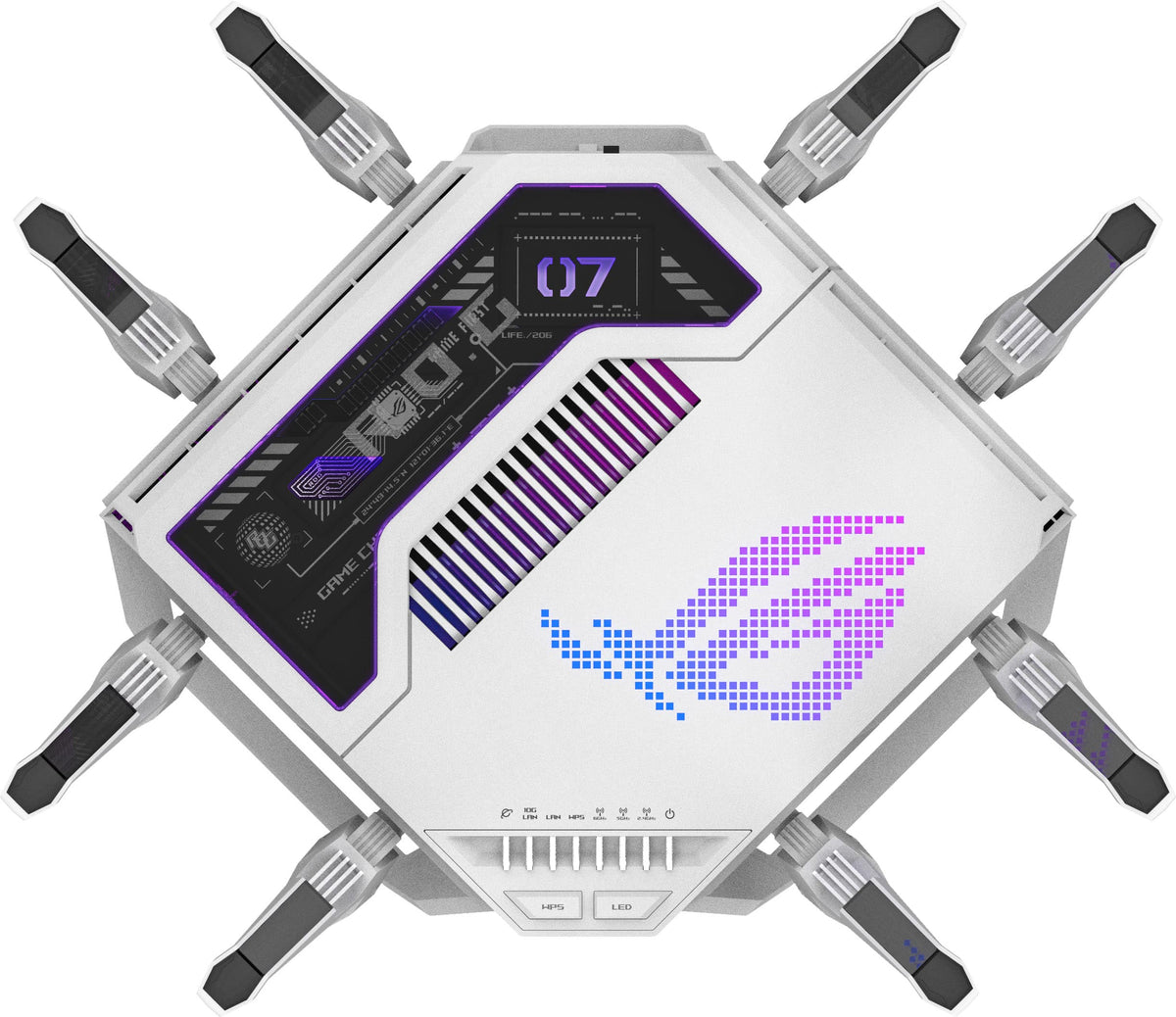 ASUS - ROG Rapture GT-BE19000AI Tri-Band Wi-Fi 7 Gaming Router - White
