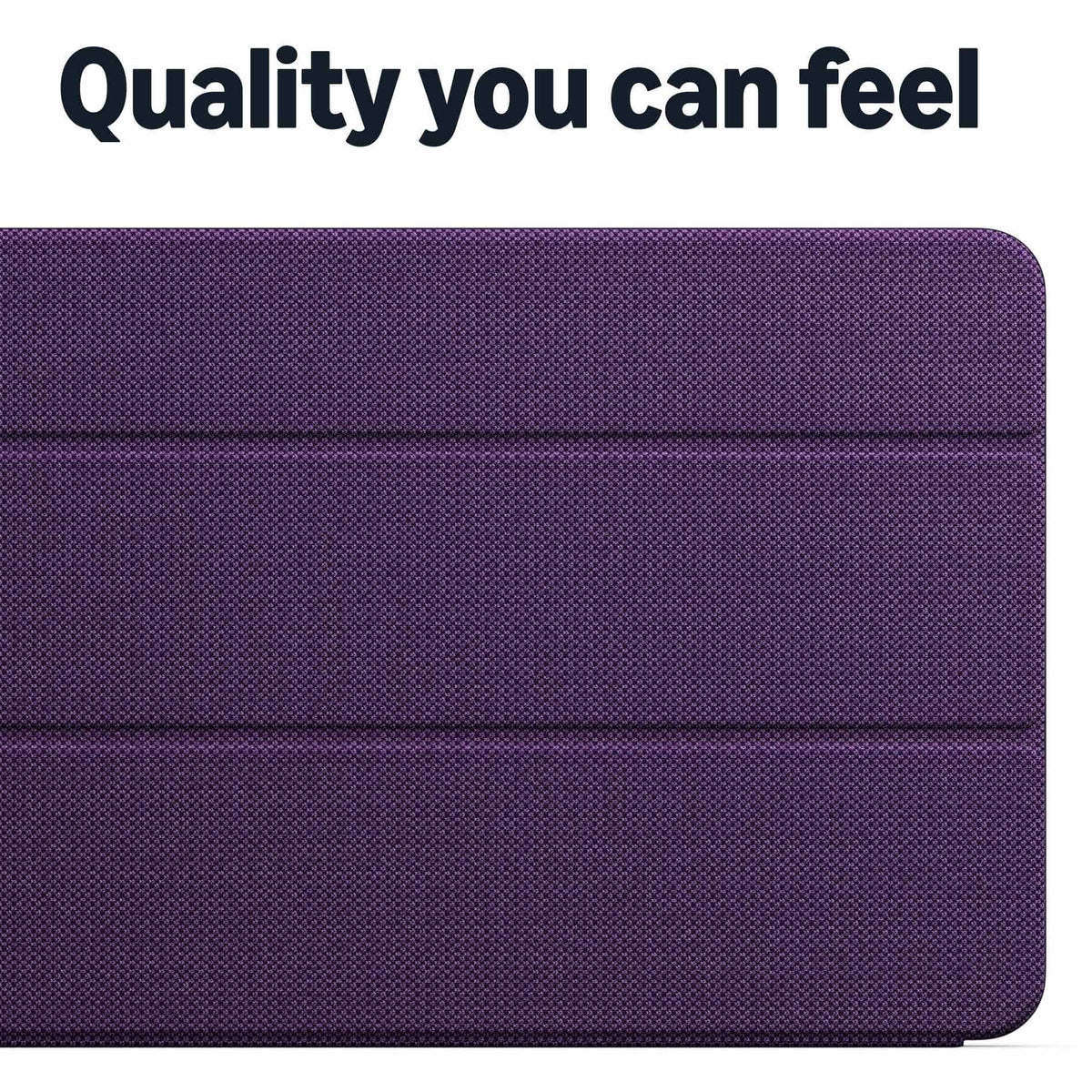 Amazon - Alexa Tablet 11 Fabric Folio Cover with Magnetic Attach - Lightweight and Protective - Amethyst