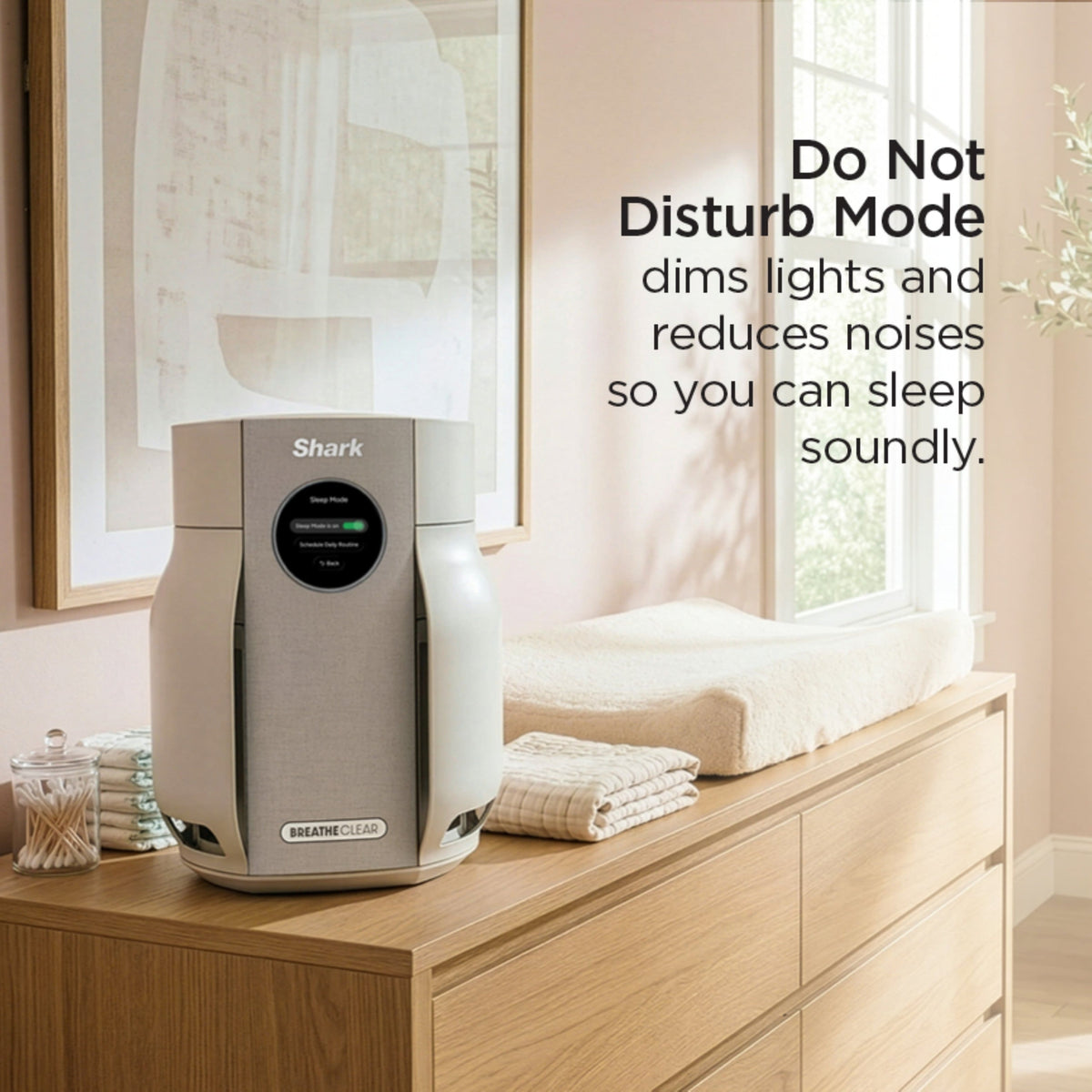 Shark - BreatheClear Compact Pro Air Purifier with NeverChange, 300 sqft - Dove