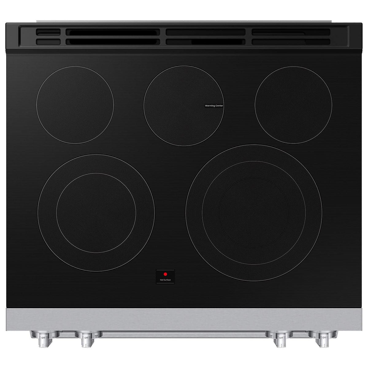 Samsung - 30 in. Wide 4 Burner 6.3 cu. ft. Bespoke Smart Slide-In Electric Range with No Preheat Air Fry Max and True Convection - Fingerprint Resistant White