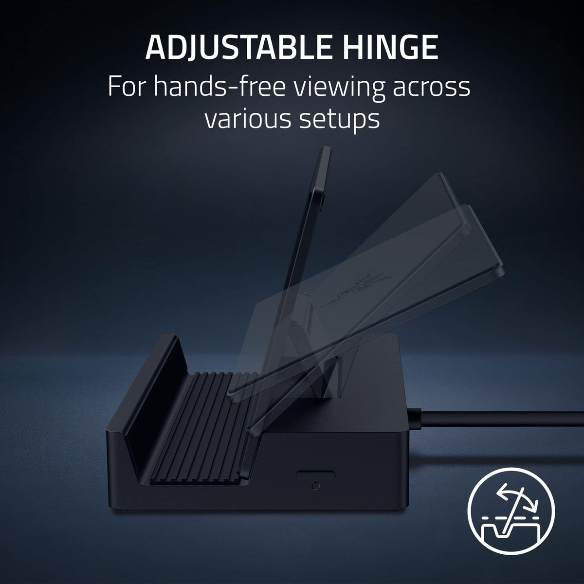 Razer - Handheld Dock Chroma with 100W Power Delivery for Mobile Gaming or Tablet Devices - Black