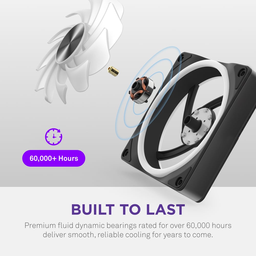 NZXT - F120U Ultra RGB Fan - 120mm PWM - Black