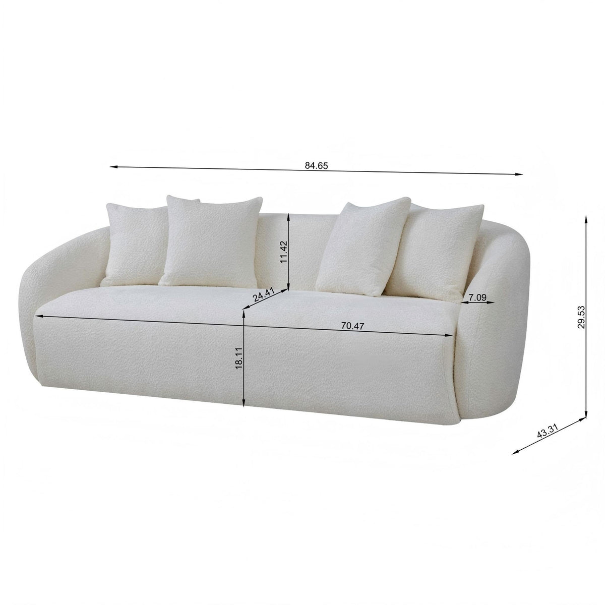 Linden - Sofa - Ivory
