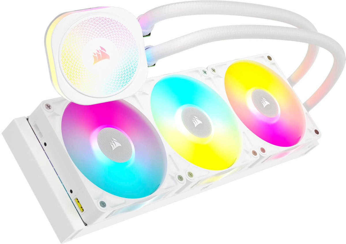 CORSAIR - iCUE LINK TITAN 360 RX Liquid CPU Cooler with RGB Lighting - White