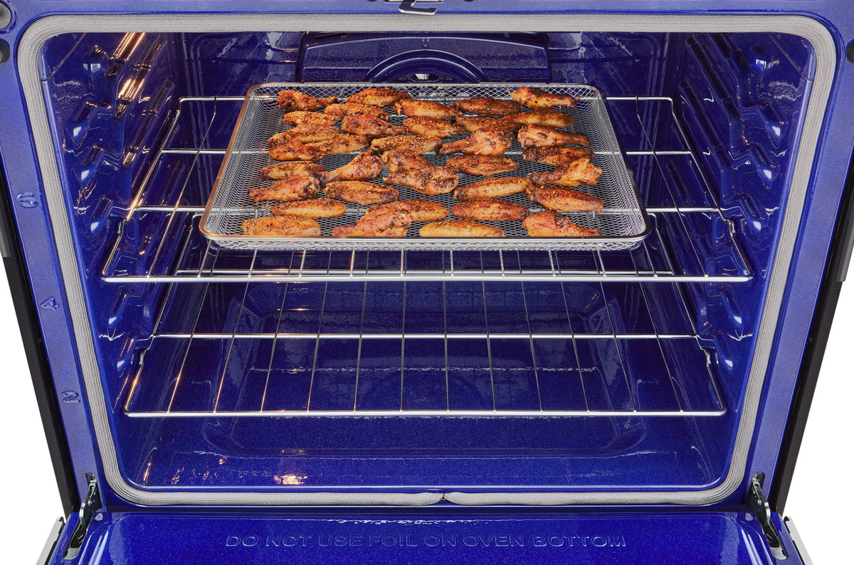 LG - 30-in Wide 6.3 Cu. Ft. Slide-In Electric True Convection Range with 5 Elements, InstaView and 2 UltraHeat Elements - Stainless Steel
