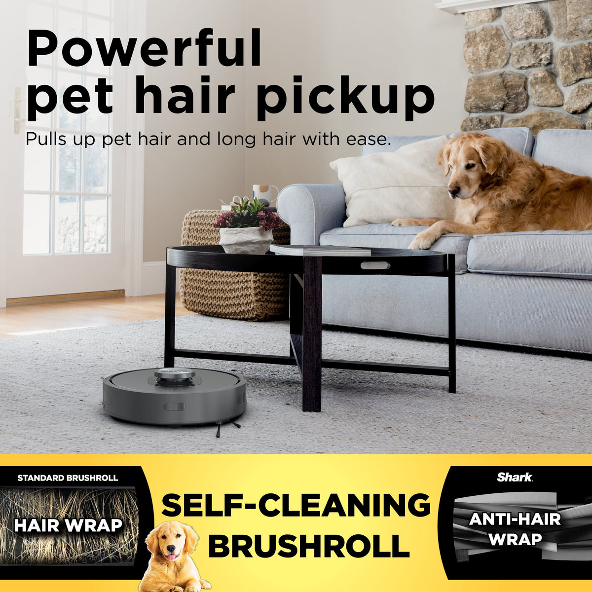 Shark - Matrix Self Empty Robot Vacuum with Bagless, 45-Day Capacity Base, Self-Cleaning Brushroll, Precision Mapping - Black