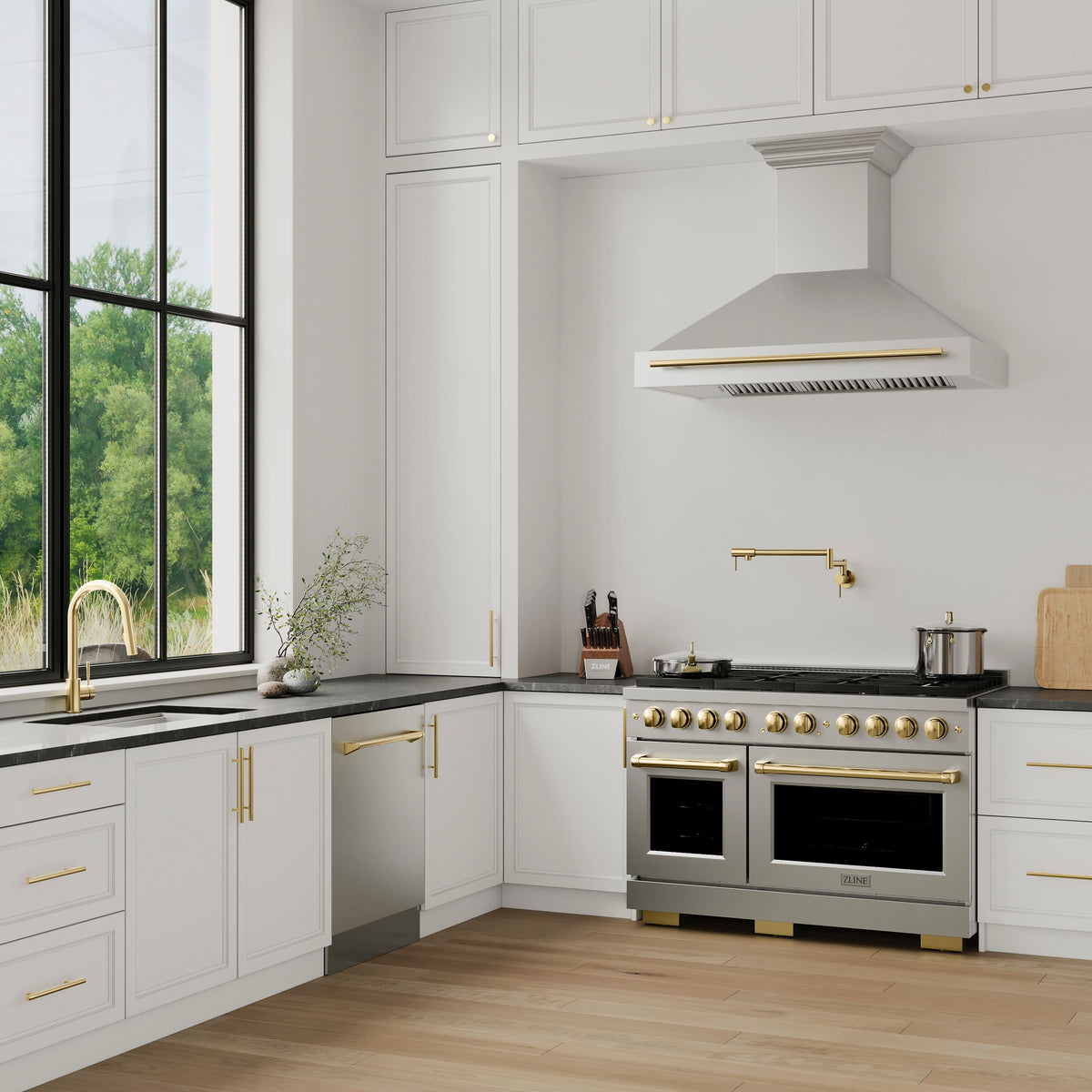 ZLINE Autograph Edition - 48 inches - Externally Vented - Wall Range Hood - Stainless Steel