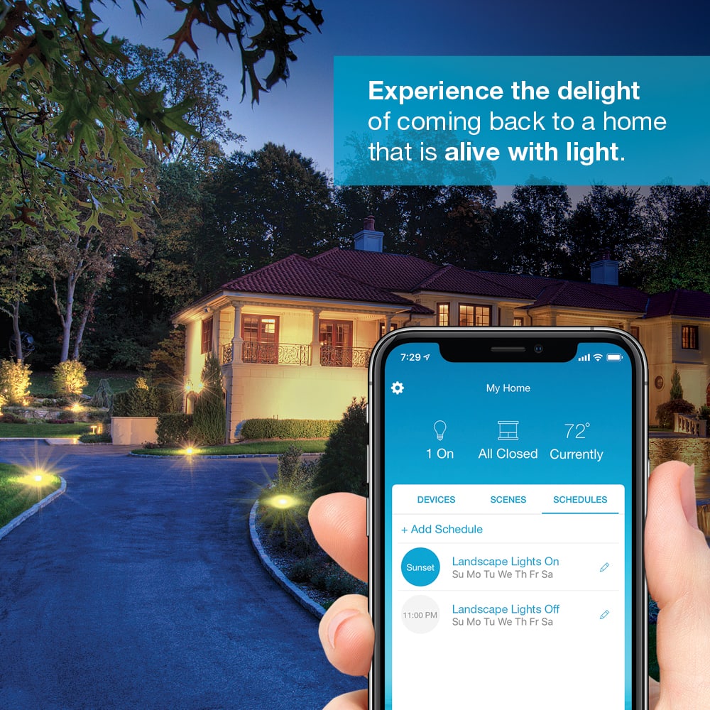 Lutron - Caseta Weatherproof+ Outdoor Smart Plug for Landscape and String Lighting, On/Off Switch - Black