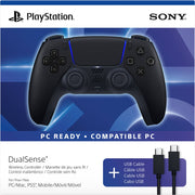 Sony Interactive Entertainment - DualSense Wireless Controller + USB Cable, PC Ready - Black
