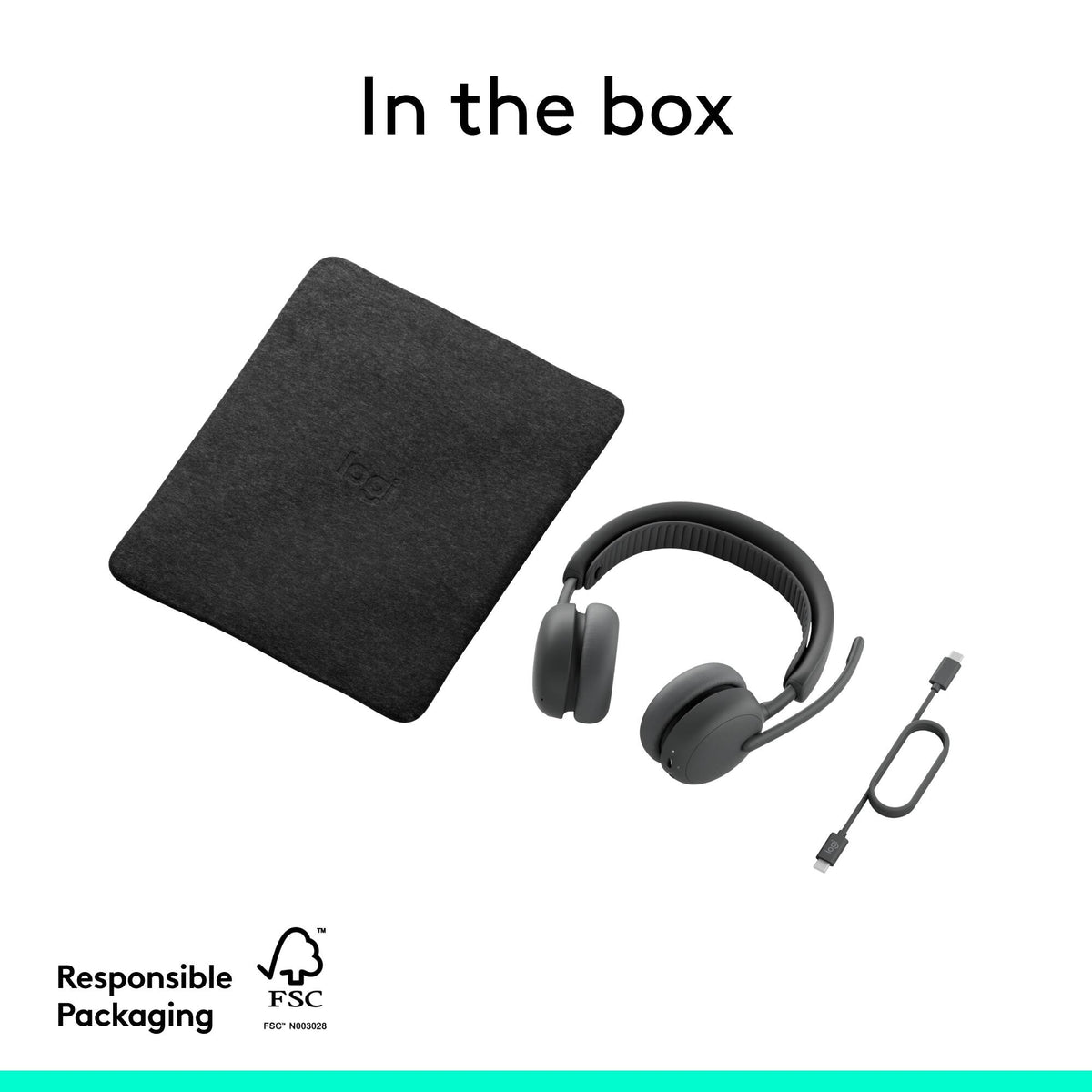 Logitech - Zone Wireless 2 ES Noise Cancelling Headset for Business Teams Version Native Bluetooth - Graphite