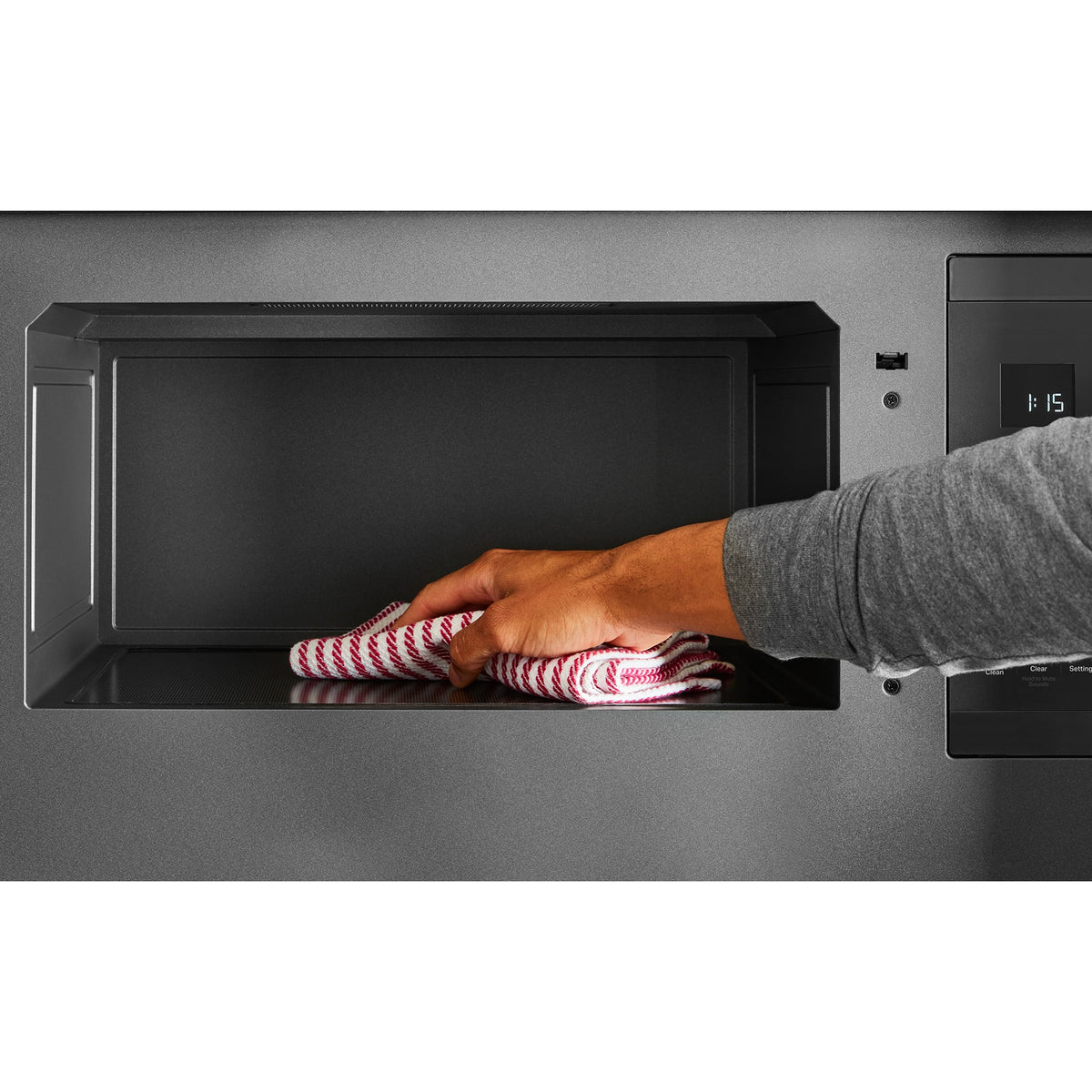 KitchenAid - 1.1 Cu. Ft. Over-the-Range Microwave with Flush Built-in Design and PrintShield Finish - Stainless Steel