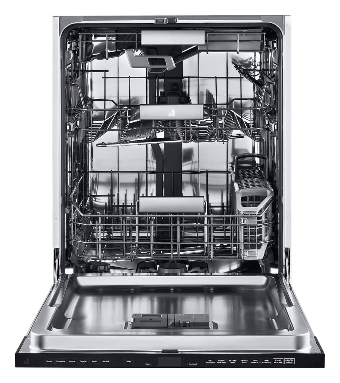 JennAir - Top Control Built-In Stainless Steel Tub Dishwasher with 3rd Rack and 38 dBA - Custom Panel Ready