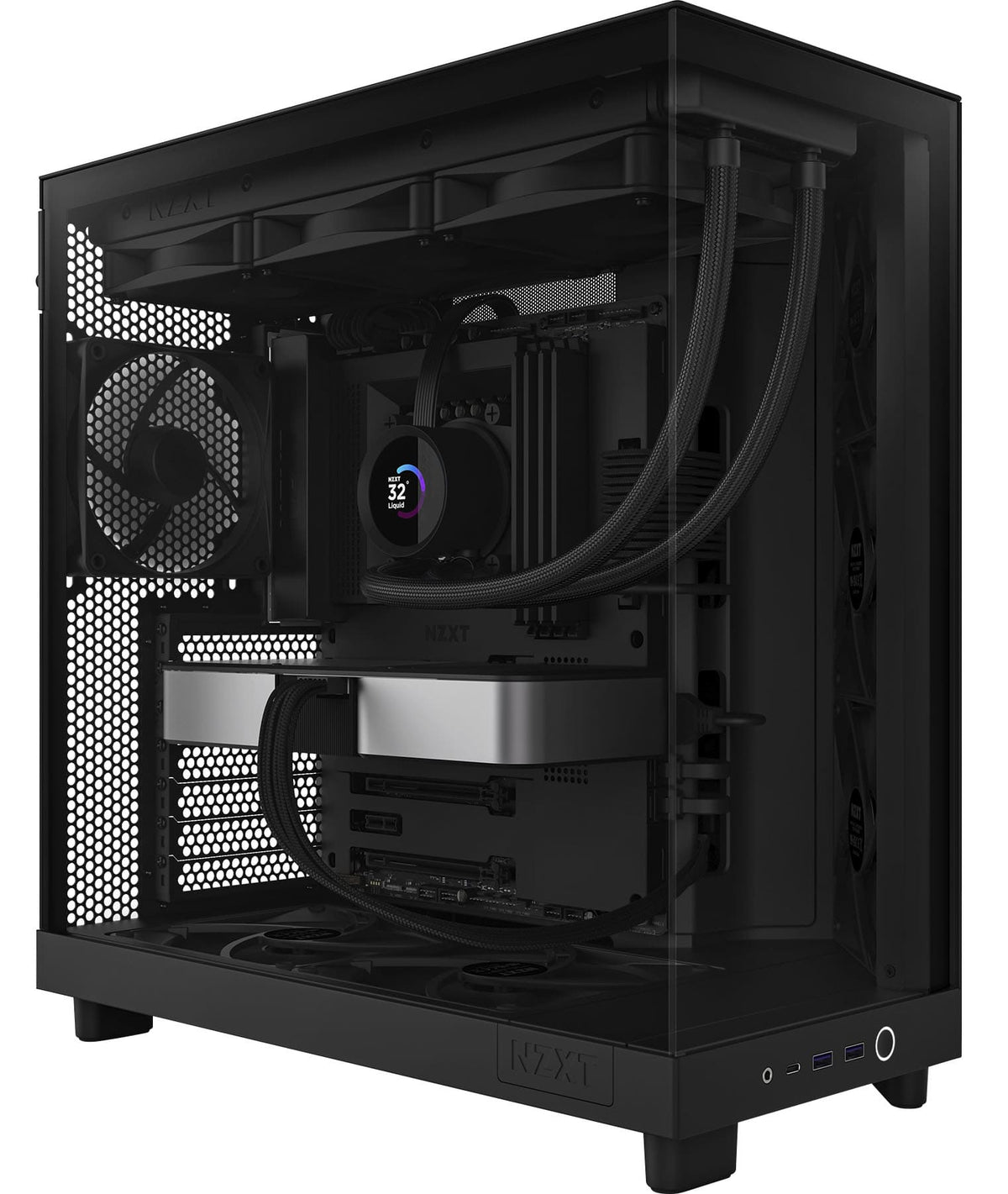 NZXT - H6 Flow ATX Mid-Tower PC Case with Dual Chamber - Black
