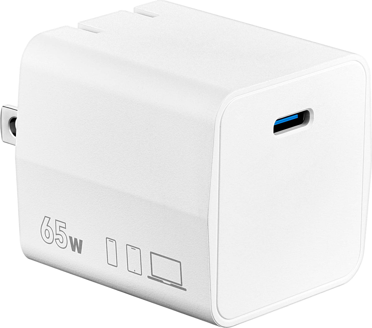 Insignia™ - 65W USB-C Wall Charger for MacBook Pro, iPad, iPhone, Apple Watch, Samsung Smartphones & More - White