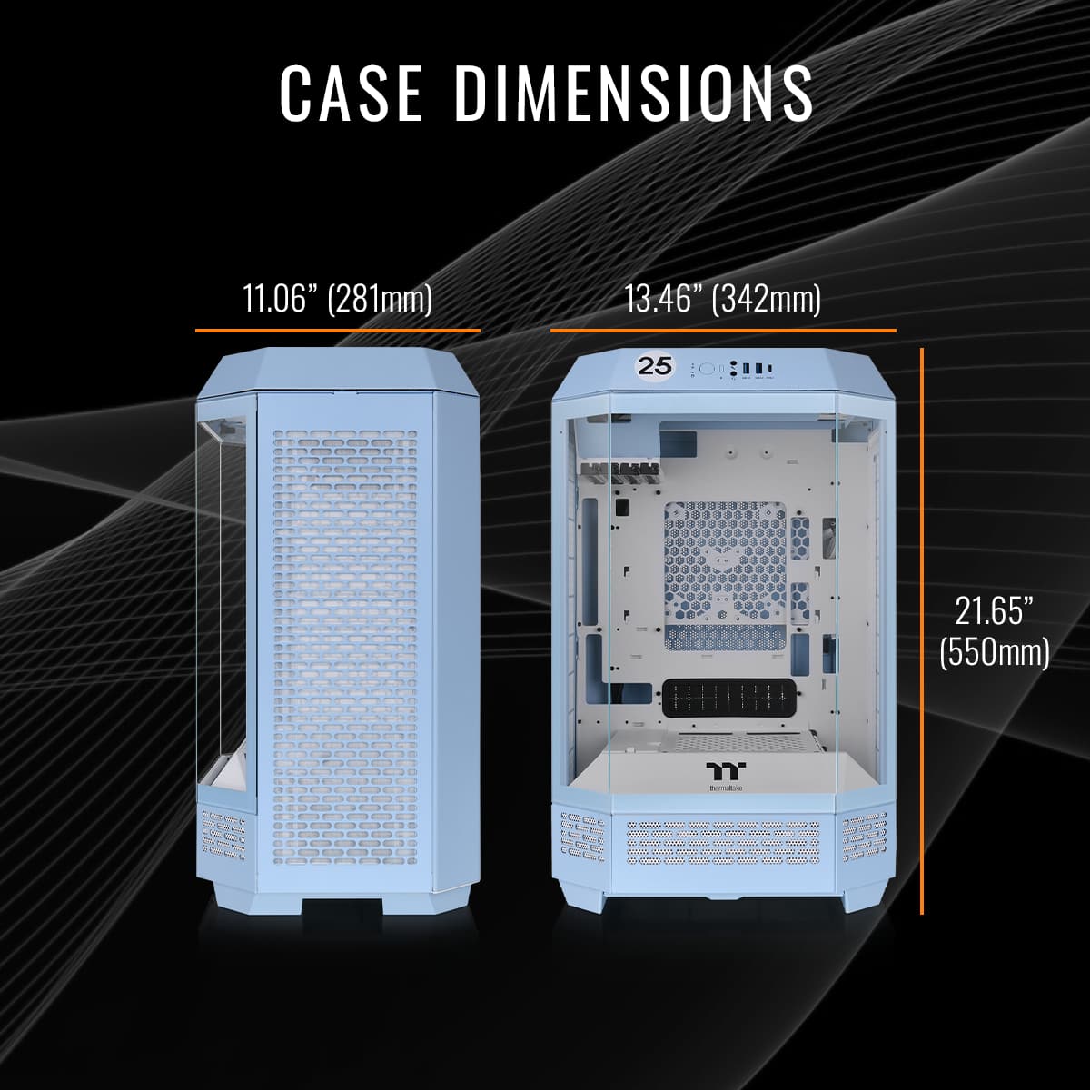 Thermaltake - LCGS Reactor 7870TH Gaming Desktop AMD Ryzen 7 7800X3D 2025 32GB Memory NVIDIA GeForce RTX 5070 Ti 2TB SSD NVMe M.2 - Blue