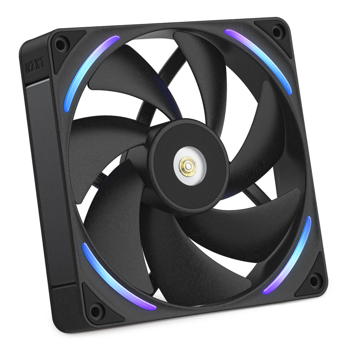 NZXT - F140X Performance Fan - 140mm PWM RGB Computer Case Fan with LCP Frame & Blades - Black