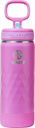 Takeya - Sport 18-oz. Kids Leakproof Water Bottle with Straw Lid - Fuchsia Flash