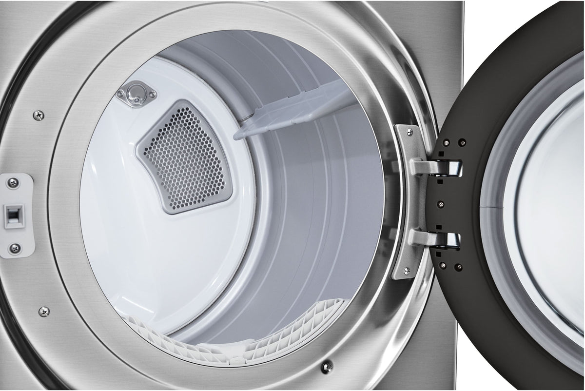 LG - 7.4 Cu. Ft. Smart Gas Dryer with Steam and AI Sensor Dry - Graphite Steel