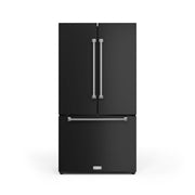 36 in. Wide Gordon Ramsay Series by Thor Kitchen 20.3 Cu. Ft. Counter Depth Refrigerator with Stainless Steel Hardware - Black